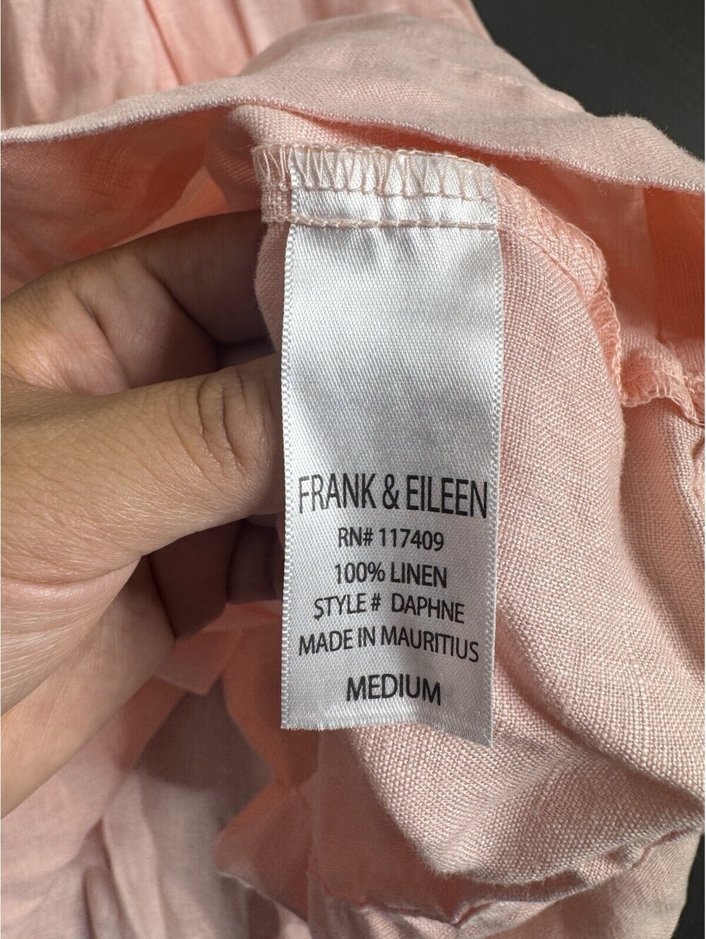 FRANK & EILEEN- Daphne Sleeveless Popover Dress Peach - Picture 6 of 9